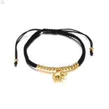 Handmade Braided Thread Bead Elephant Bracelet